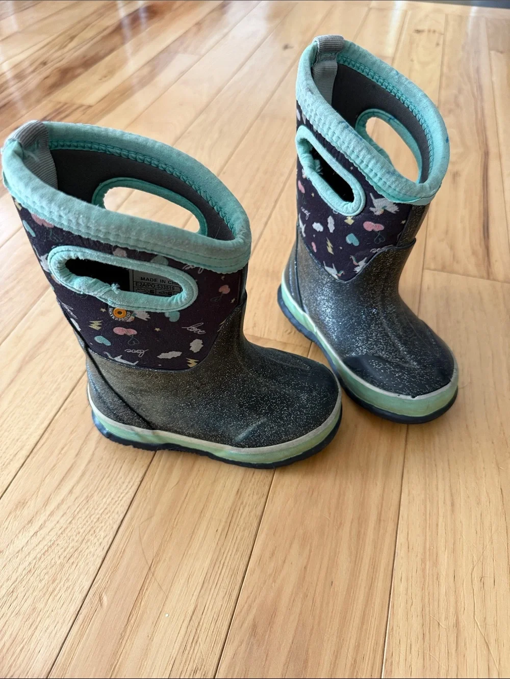 Bogs Toddler All-Weather, Waterproof Unicorn Sparkle Boots